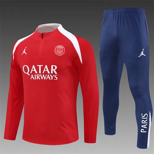 2025-26 Paris Saint-Germain Red Half-Pull Training Jersey 1