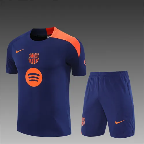 2025-26 Barcelona Royal Blue T90 Short Sleeve Training Jersey 1