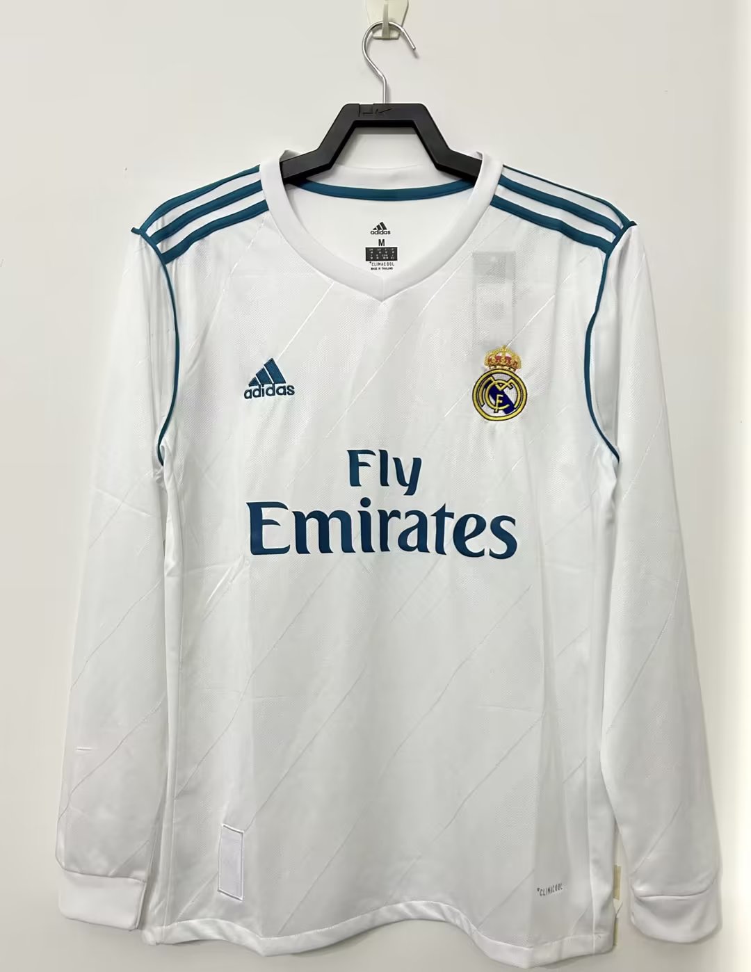 2017-18 Real Madrid Home Long Sleeve Retro Jersey