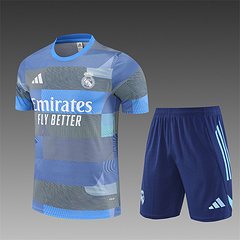 2025-26 Real Madrid Light Blue [Camouflage] Short Sleeve Training Jersey 1