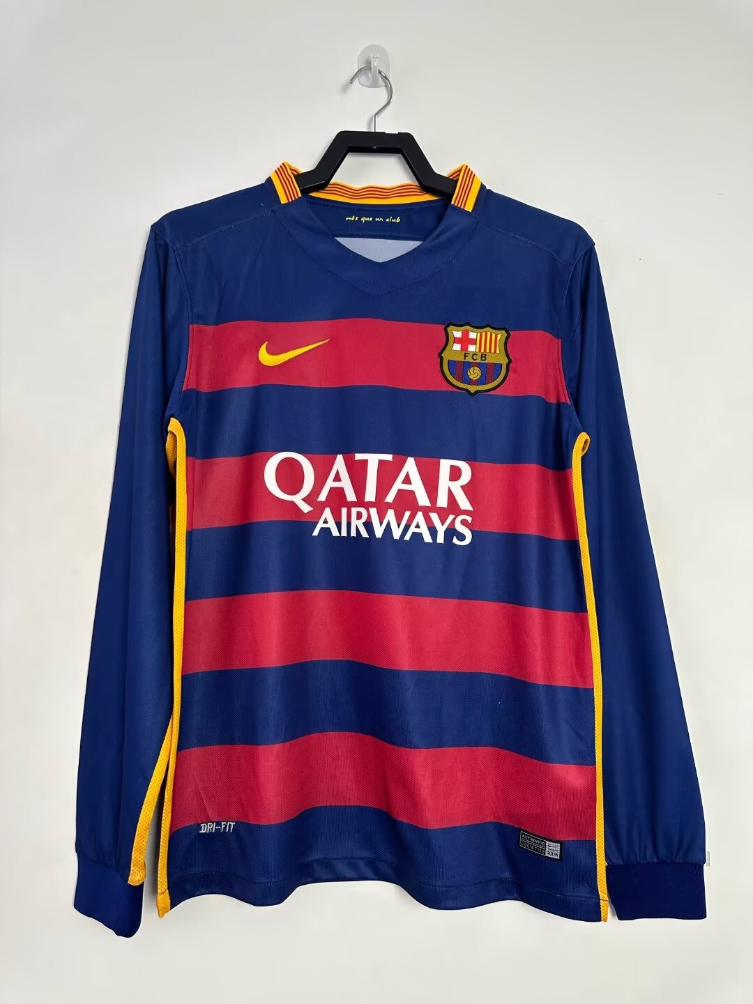 2015-16 Barcelona Home Long Sleeve Retro Jersey 1