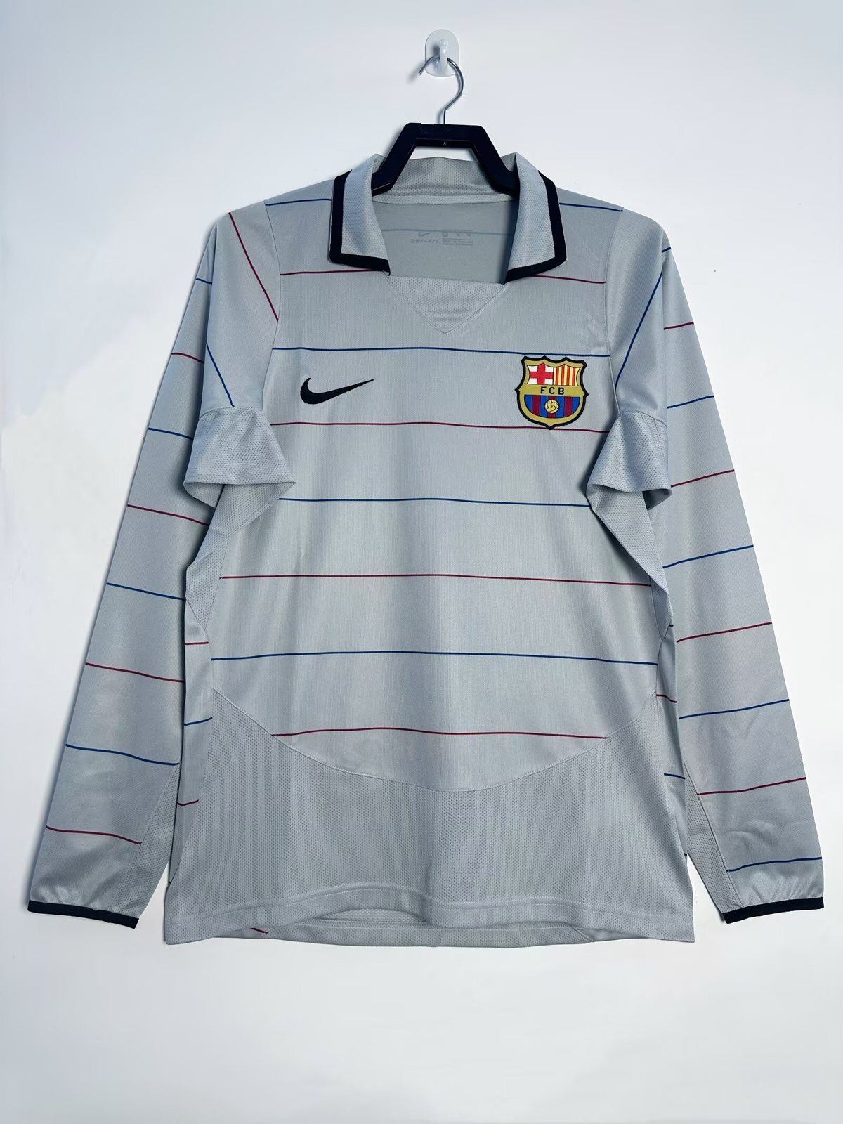 2003-04 Barcelona Away Long Sleeve Retro Jersey 1