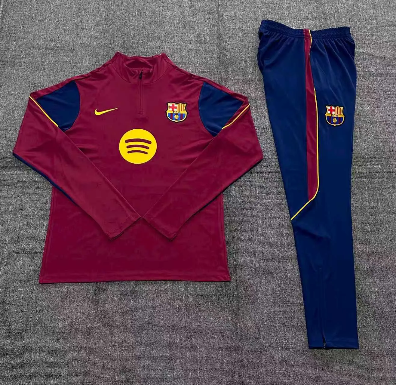 2026-27 Barcelona Red Half-Zip Training Jersey 1
