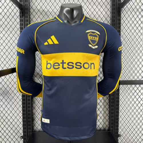 2025-26 Boca Home Long Sleeve Jersey - Player Edition 1