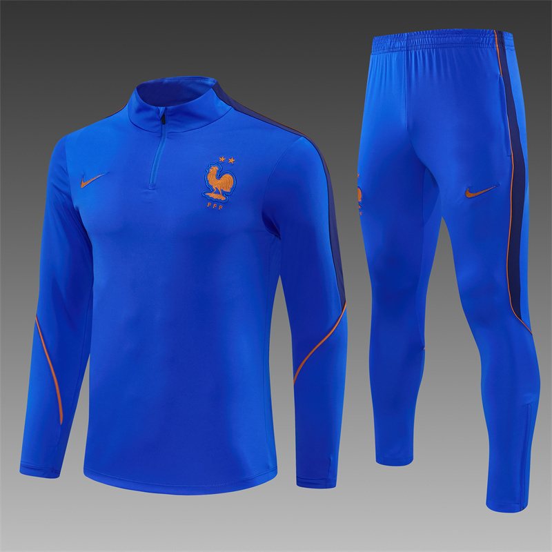 2026-27 France Blue Half-Zip Training Jersey