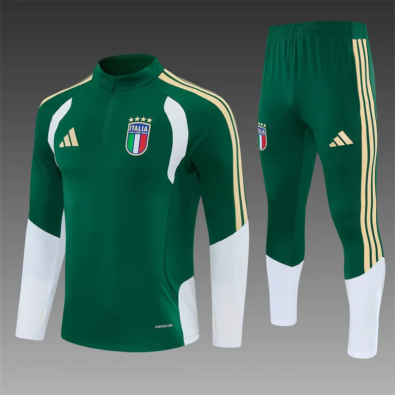 2026-27 Italy Green Half-Zip Training Jersey