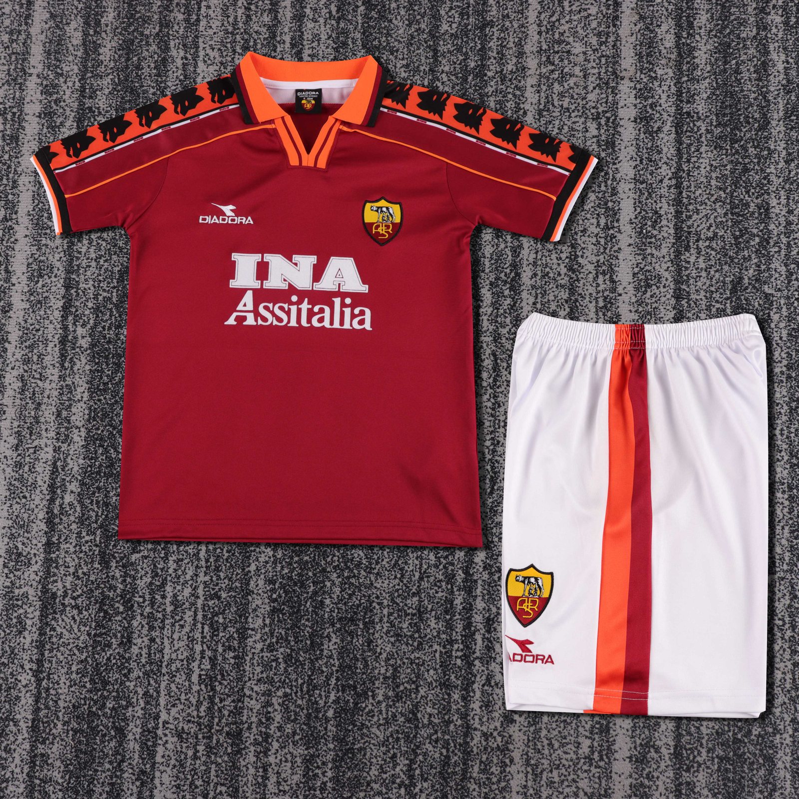1998-99 Roma Home Retro Shirt - Kids 1