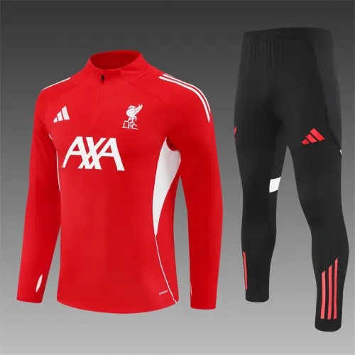 2025-26 Liverpool Red Half-Drawn Training Jersey 1