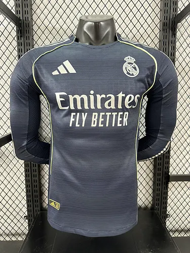 2025-26 Real Madrid Away Long Sleeve Shirt - Player Edition 1