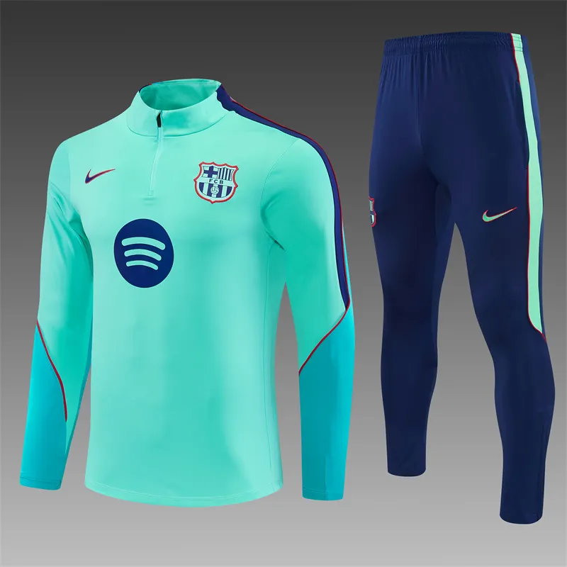 2026-27 Barcelona light blue half-zip training jersey
