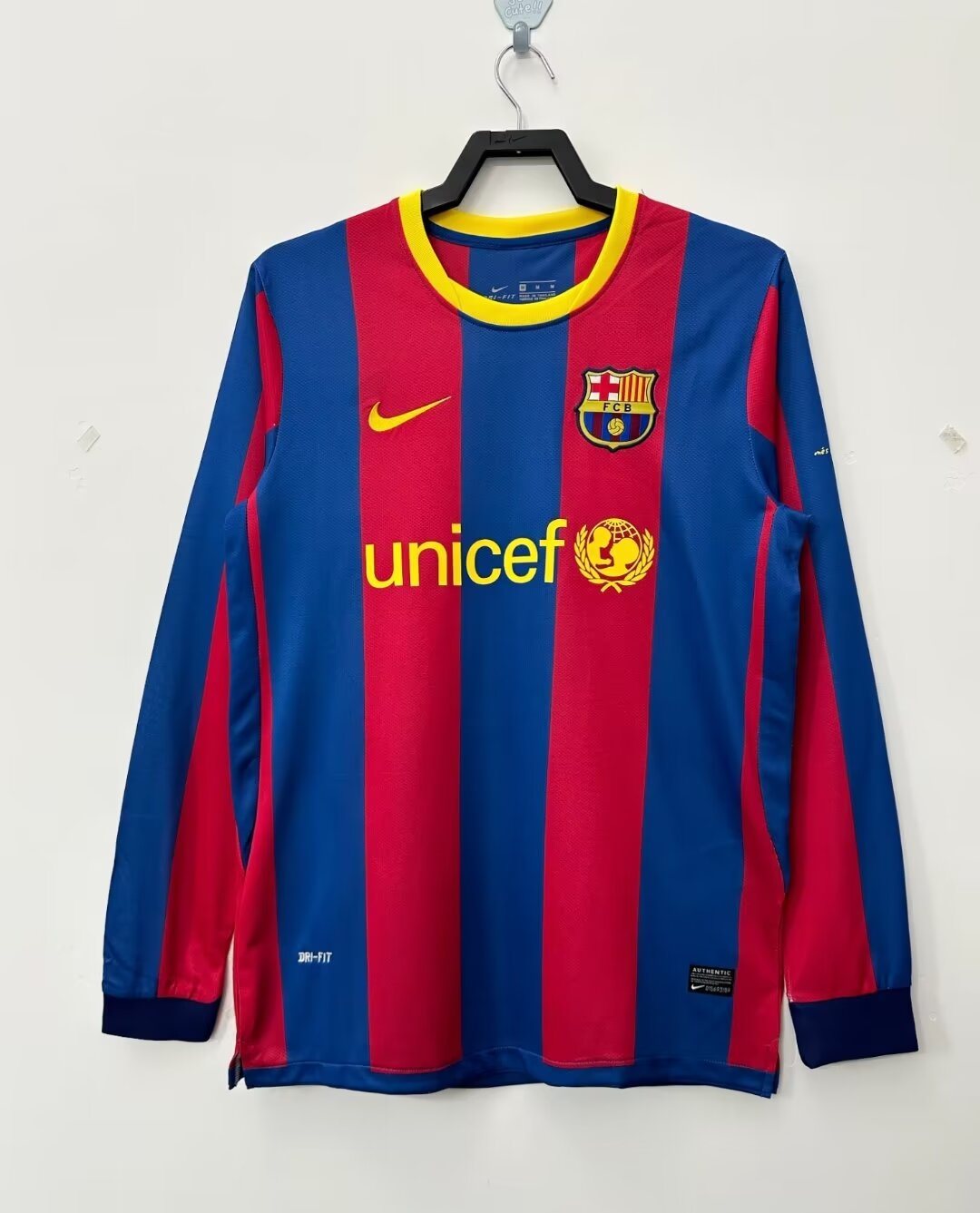 2010-11 Barcelona Home Long Sleeve Retro Jersey 1