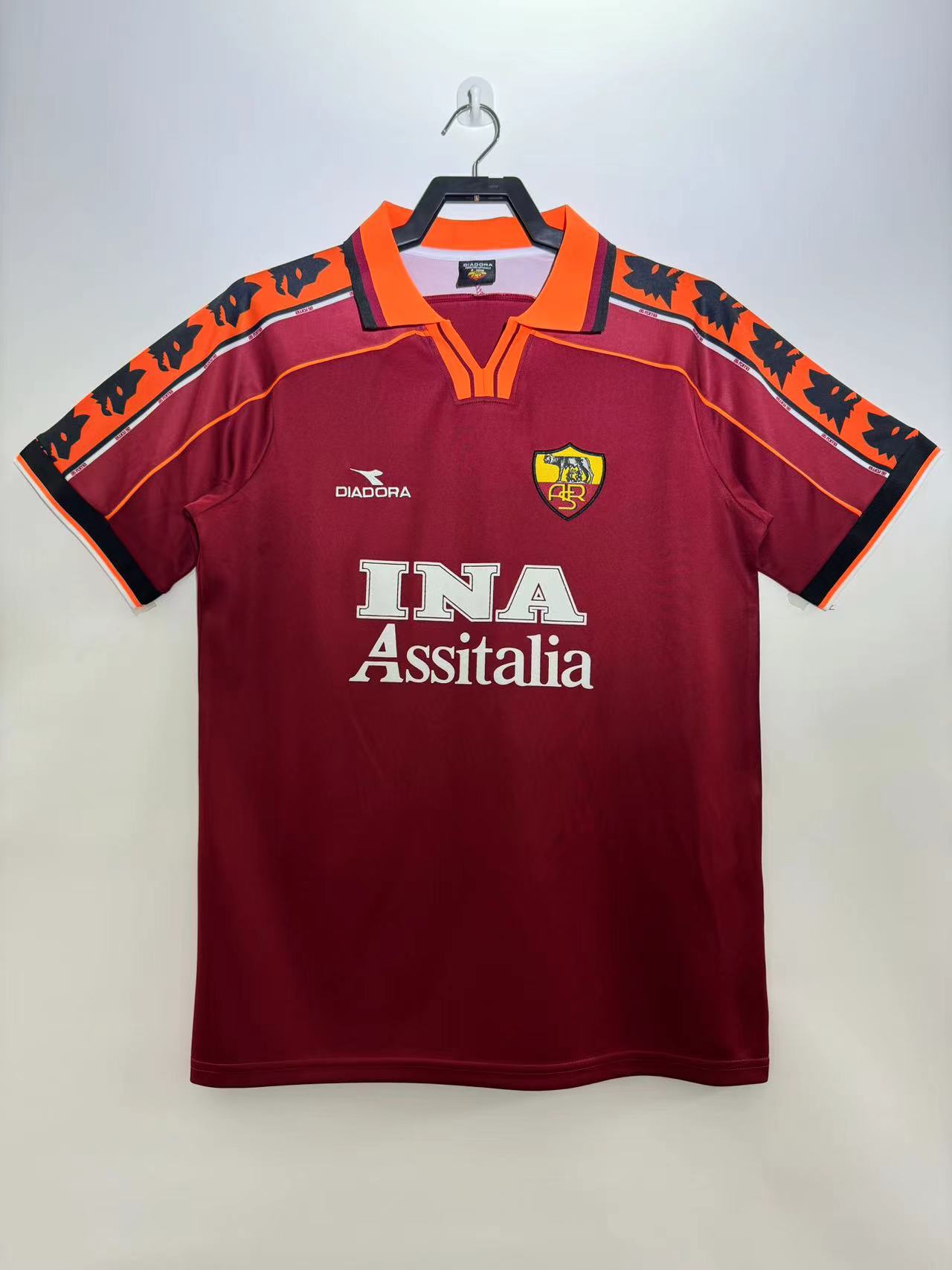 1998-99 Roma Home Retro Jersey 1