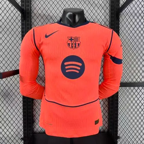 2025-26 Barcelona Second Away Long Sleeve Jersey - Player Edition 1