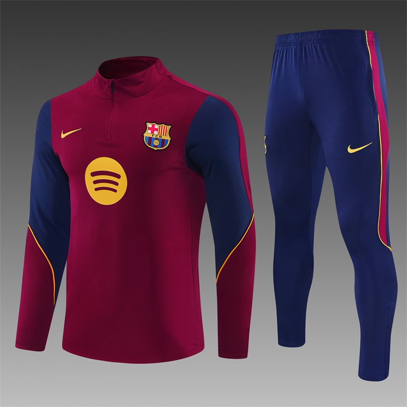 2026-27 Barcelona Red Half-Zip Training Jersey 1