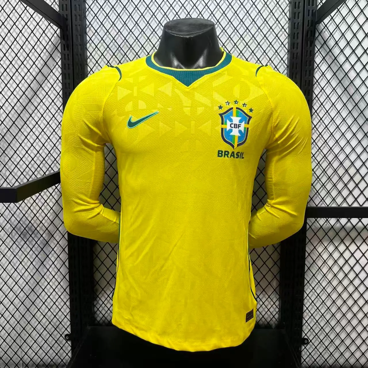 2026-27 Brazil Home Long-Sleeve Jersey - Player Version 1