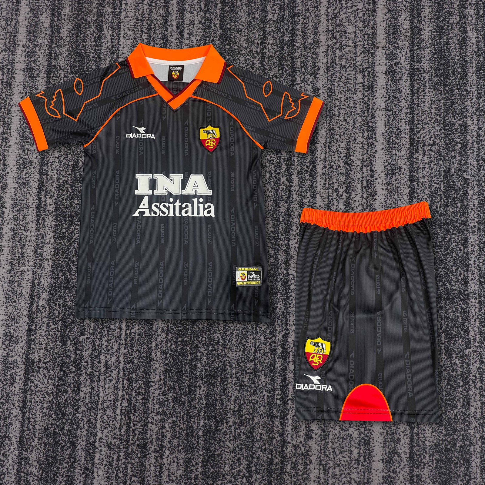 1999-00 Roma Away Retro Shirt - Kids 1