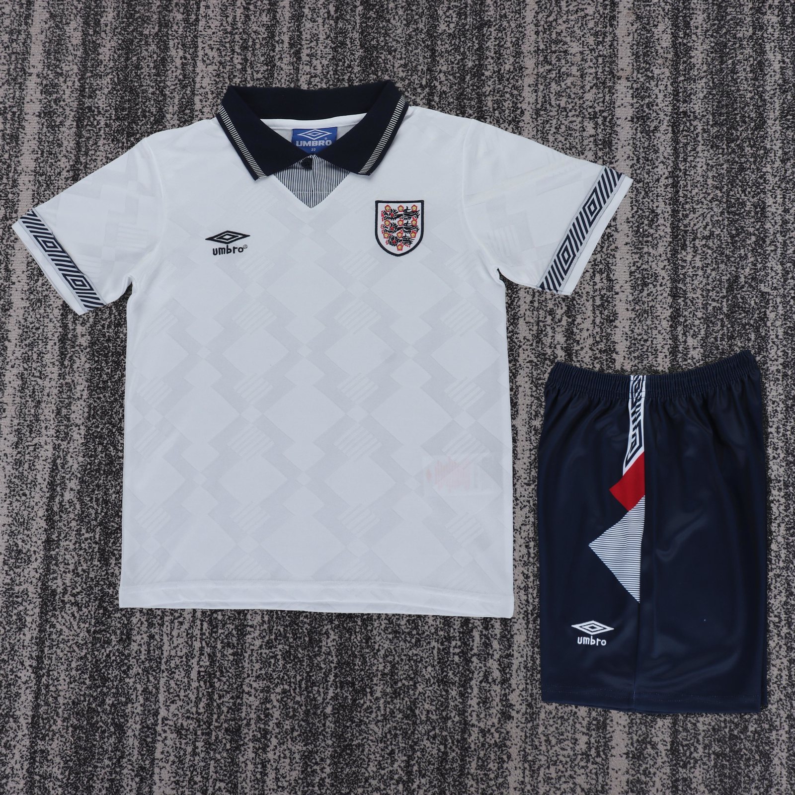 1990 England Home Retro Shirt – Kids' 1