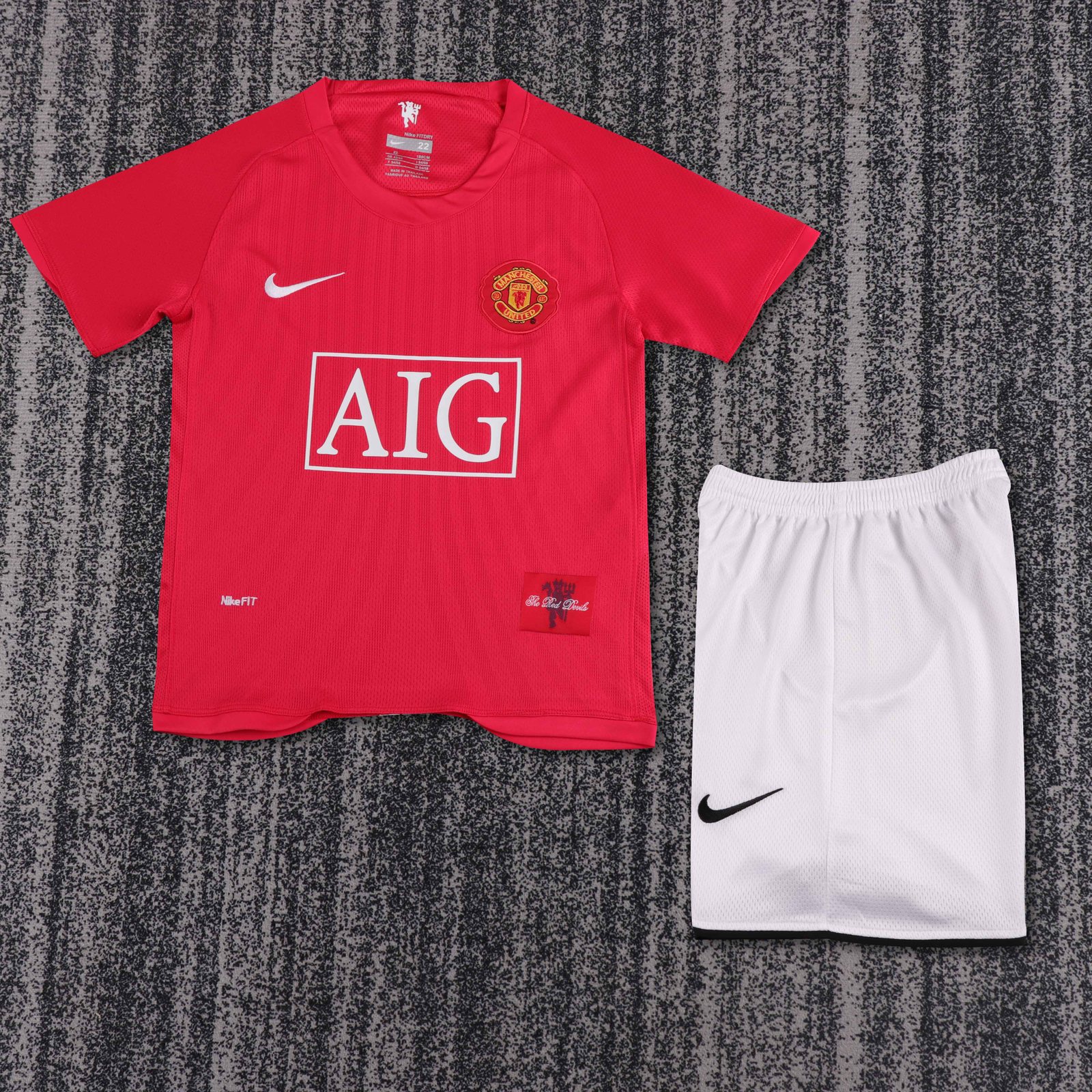 2007-08 Manchester United Home League Edition Retro Shirt - Kids Size