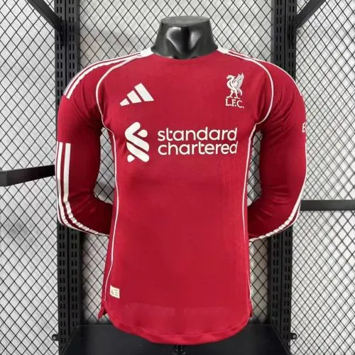2025-26 Liverpool FC Home Long Sleeve Shirt - Player Edition 1