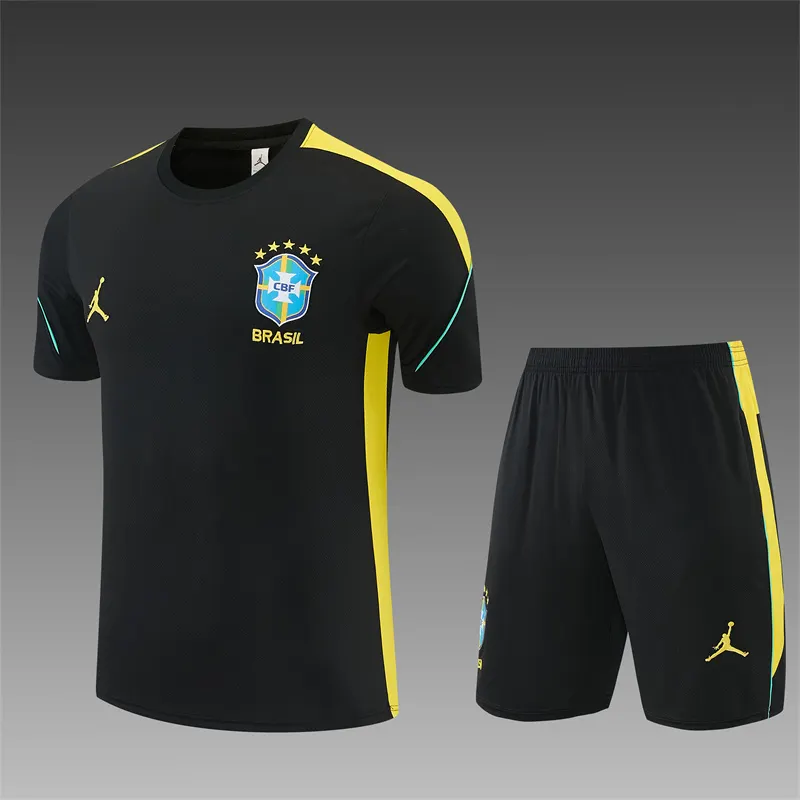 2026-27 Brazil Black Short-Sleeve Training Jersey 1