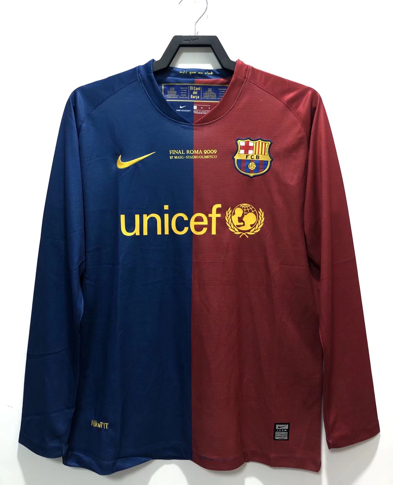 2008-09 Barcelona Home Long Sleeve Retro Shirt - Champions League Edition 1