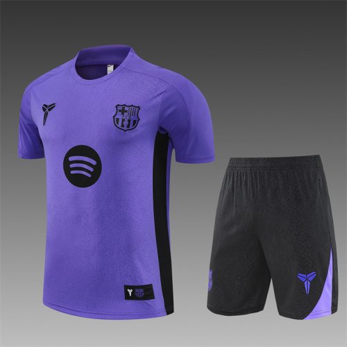 2025-26 Barcelona Purple Collaboration Short Sleeve Training Jersey 1