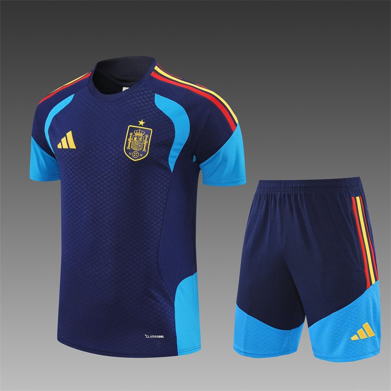 2026-27 Spain Royal Blue Short-Sleeve Training Jersey 1
