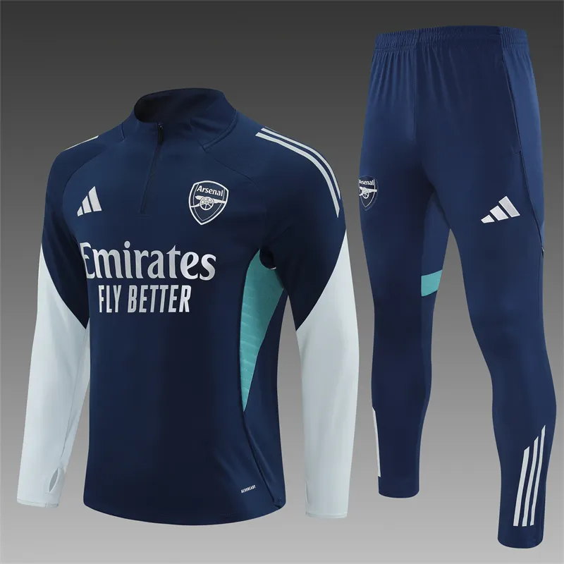 2025-26 Arsenal Royal Blue Half-Zip Training Jersey