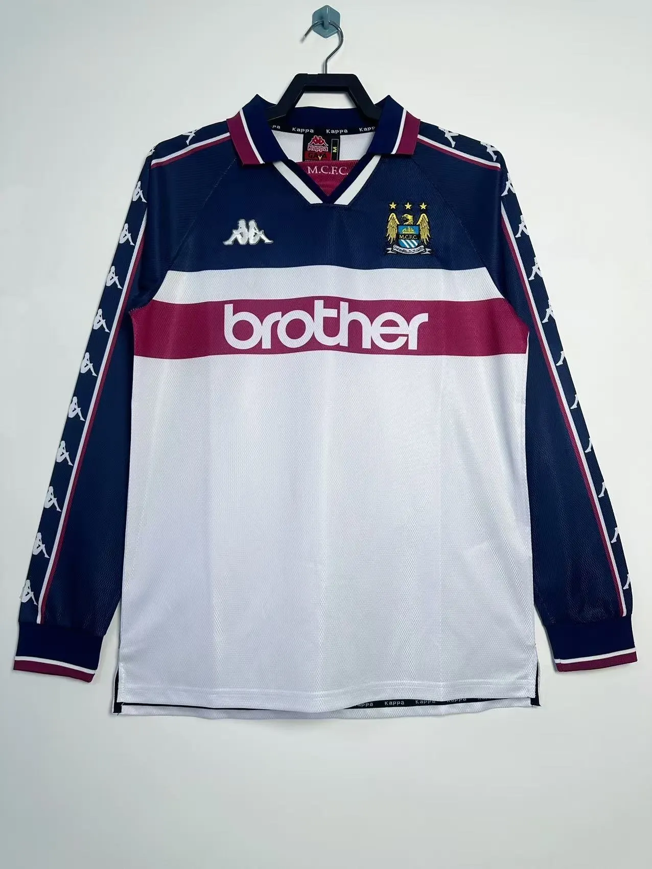 1997-98 Manchester City Away Retro Long-Sleeve Jersey 1