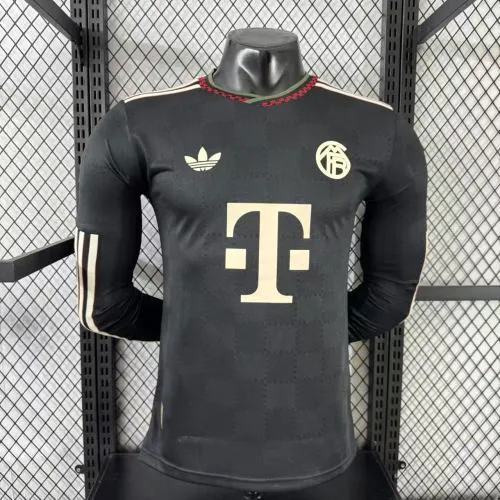 2025-26 Bayern Munich Second Away Long Sleeve Jersey - Player Edition 1