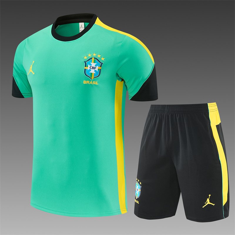 2026-27 Brazil Jordan Light Green Short-Sleeve Training Jersey 1