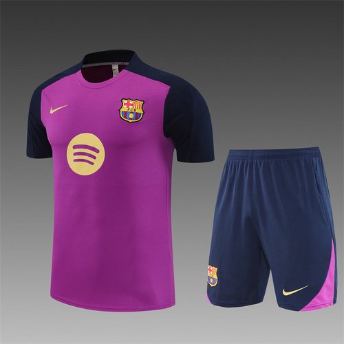 2025-26 Barcelona purple short-sleeved training jersey 1