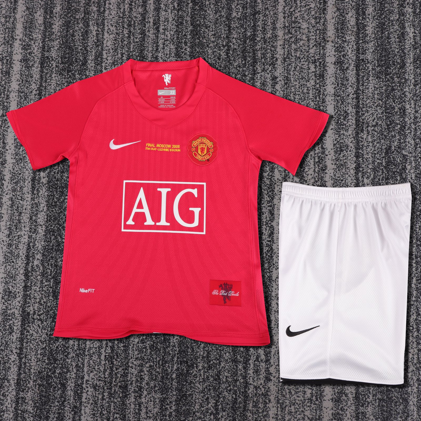 2008-09 Manchester United Home Retro Jersey (Champions League Edition) - Kids 1