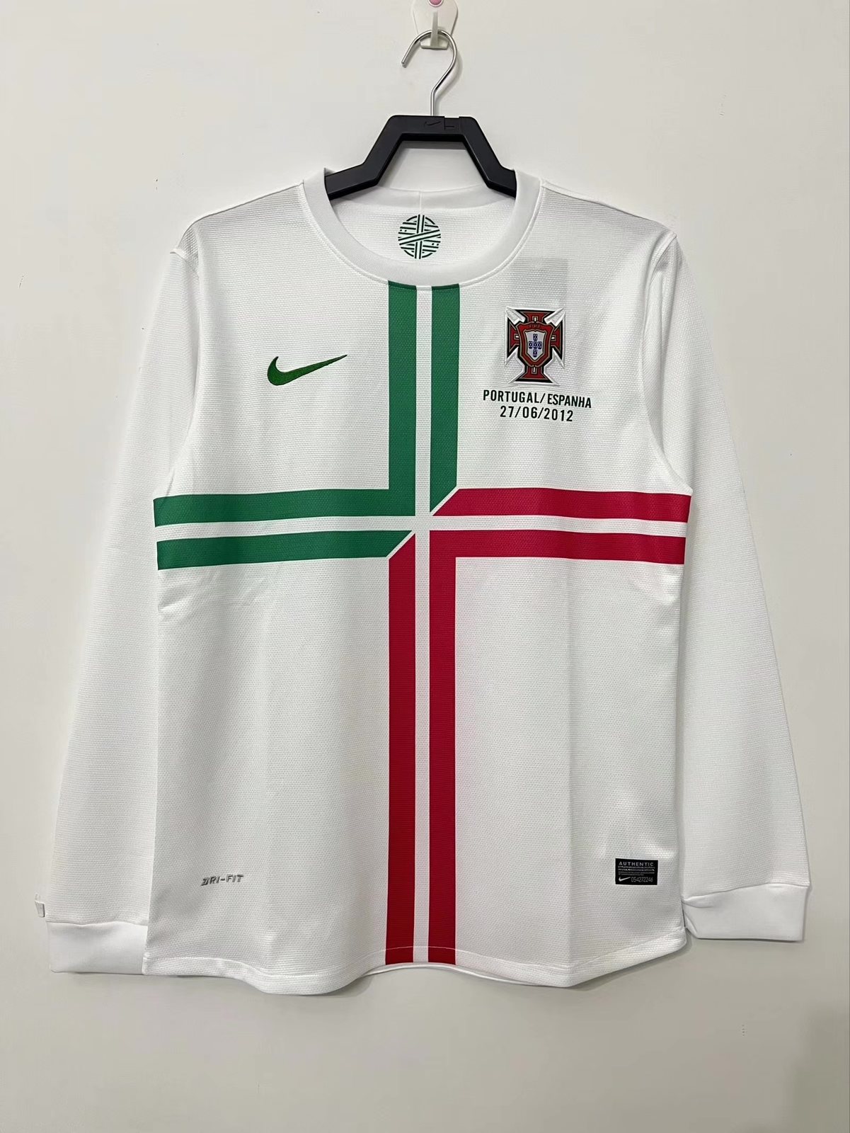 2012 Portugal Away Long Sleeve Retro Jersey 1