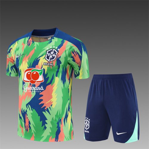 2025-26 Brazil Teal Short Sleeve Training Jersey 1