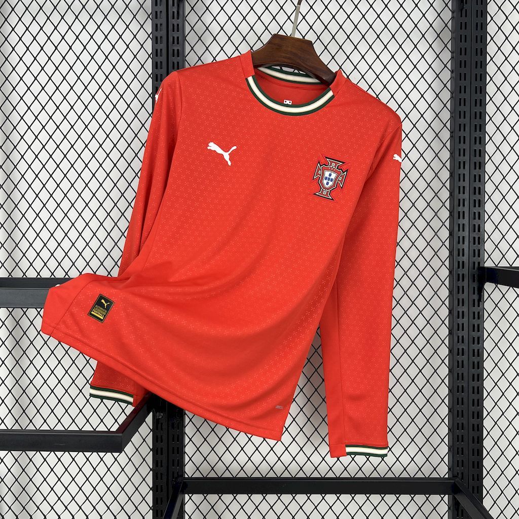 2025-26 Portugal Home Long Sleeve Jersey - Fan Edition 1