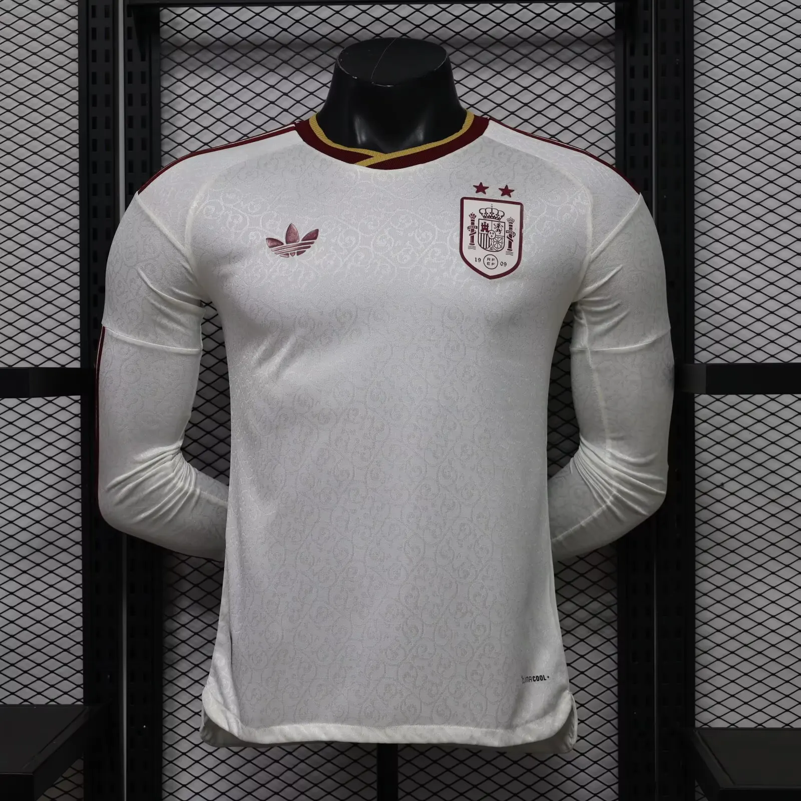2026-27 Spain Away Long-Sleeve Jersey (with Two Stars) – Player Version 1