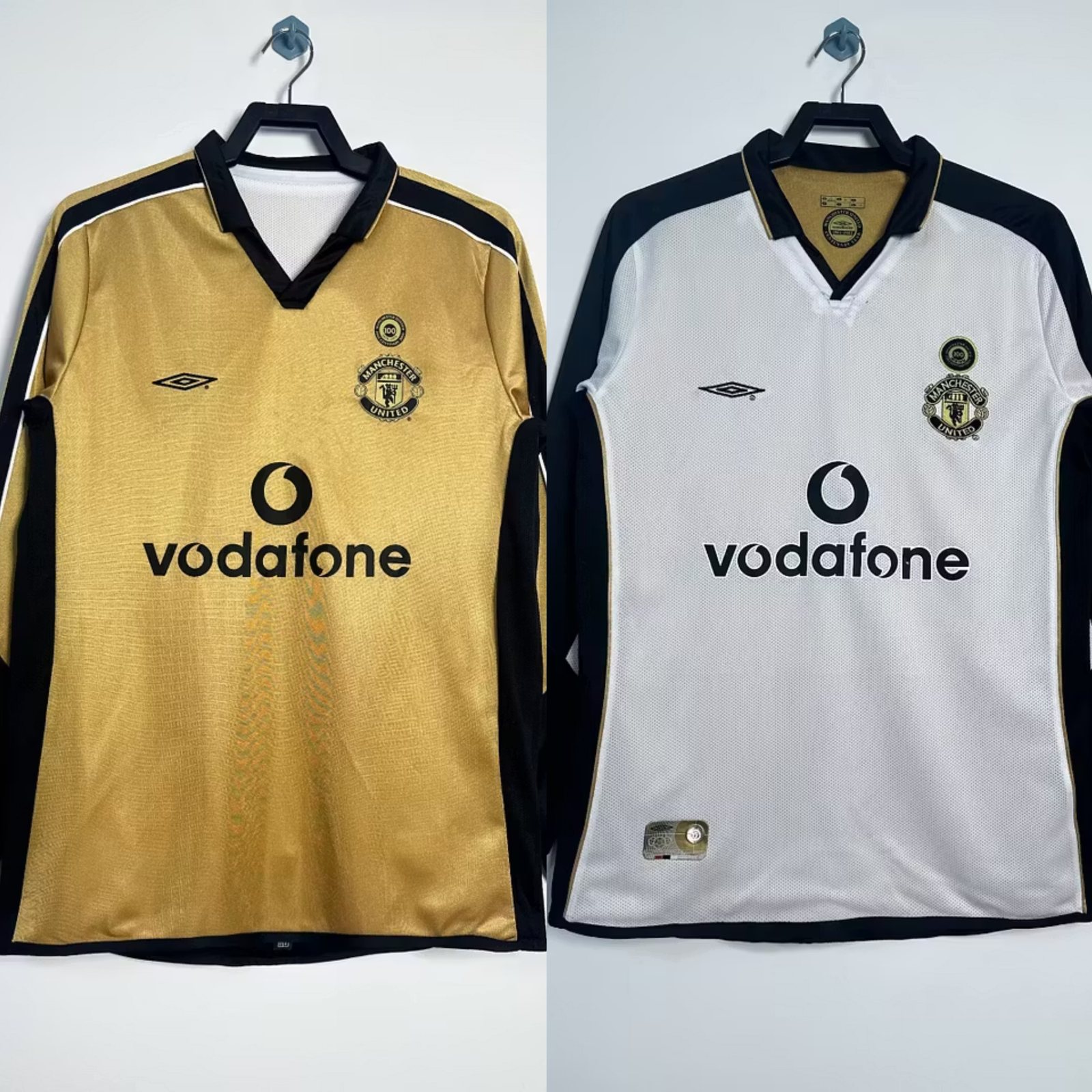 2007-08 Manchester United Reversible Centenary Retro Long-Sleeve Jersey 1