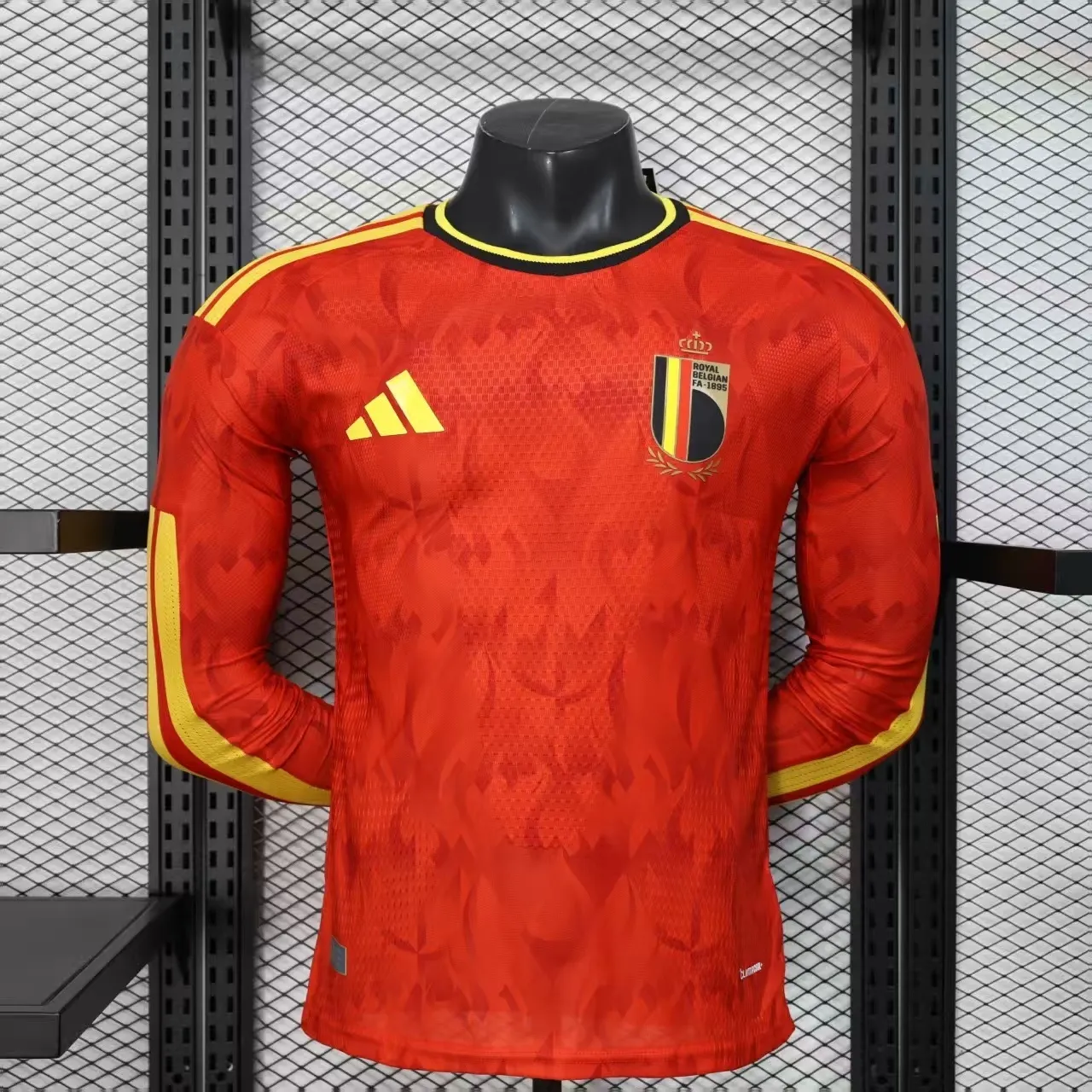 2026-27 Belgium Home Long-Sleeve Jersey – Player Version 1