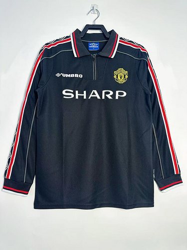 1998 Manchester United black long sleeve retro jersey 1