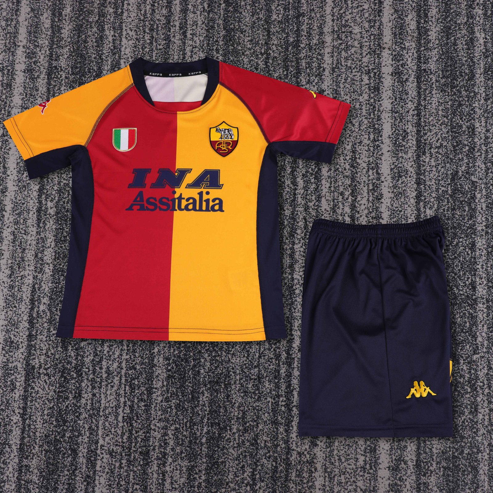 2000-01 Roma Home Retro Shirt - Kids 1