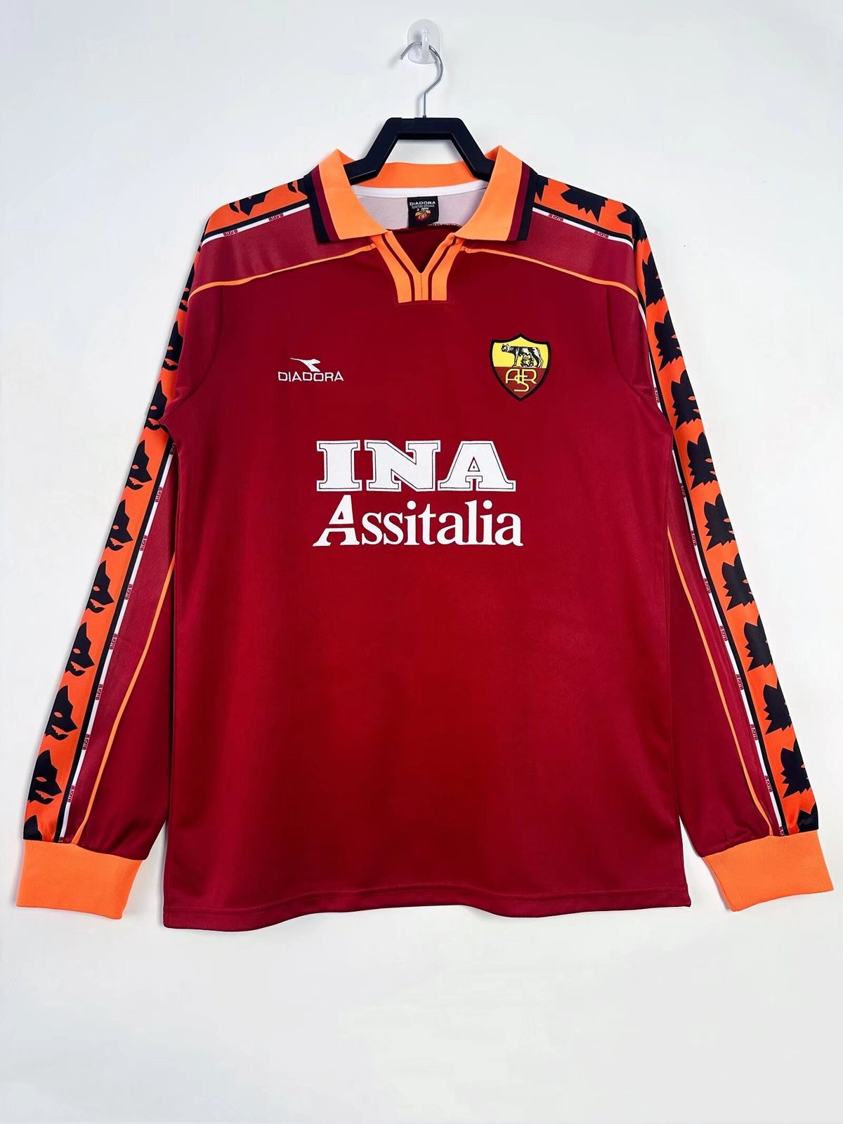 1998-99 Roma Home Long Sleeve Retro Jersey 1