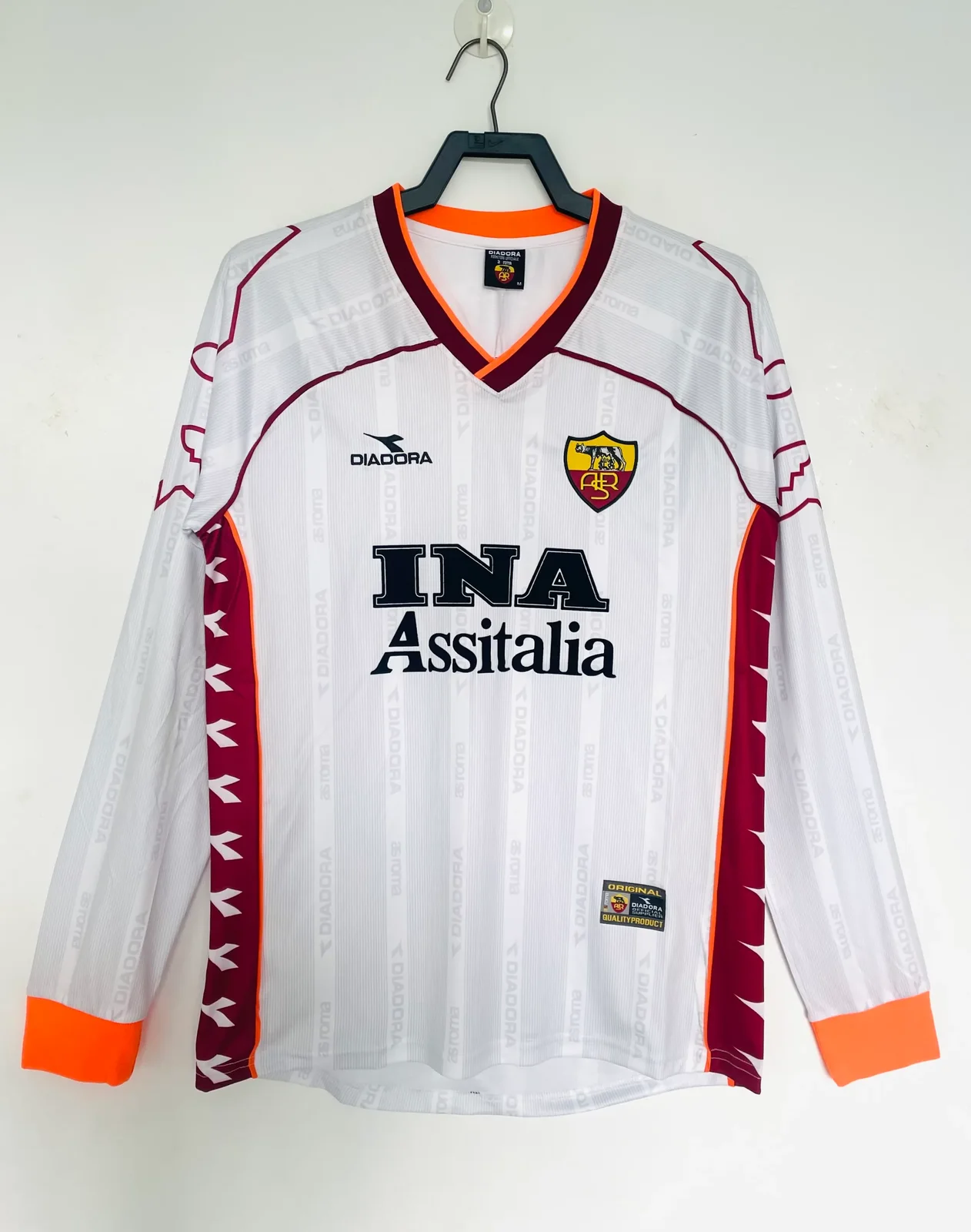 1999-00 Roma Away Retro Long-Sleeve Jersey 1