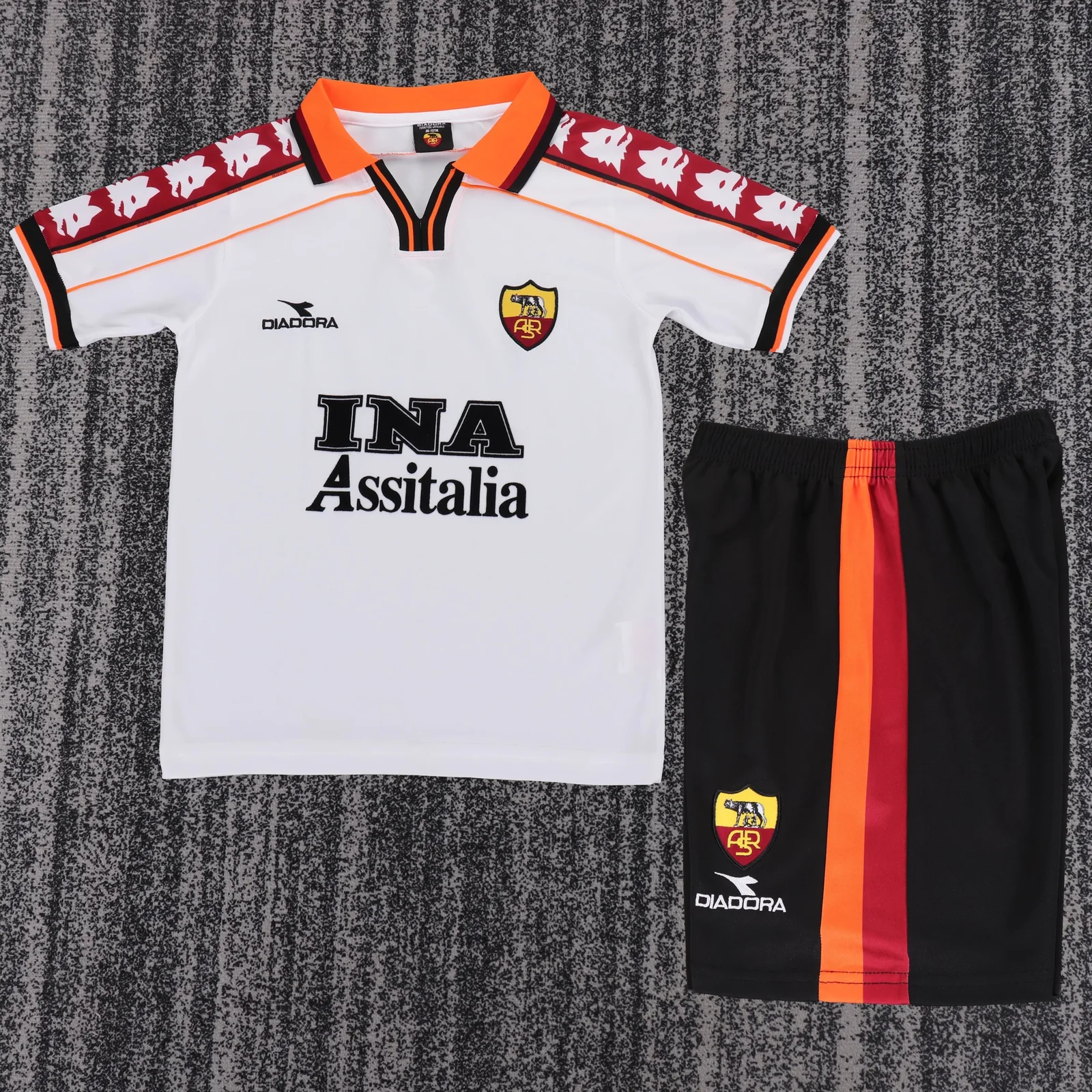 1998-99 Roma Away Retro Jersey - Children's Size 1