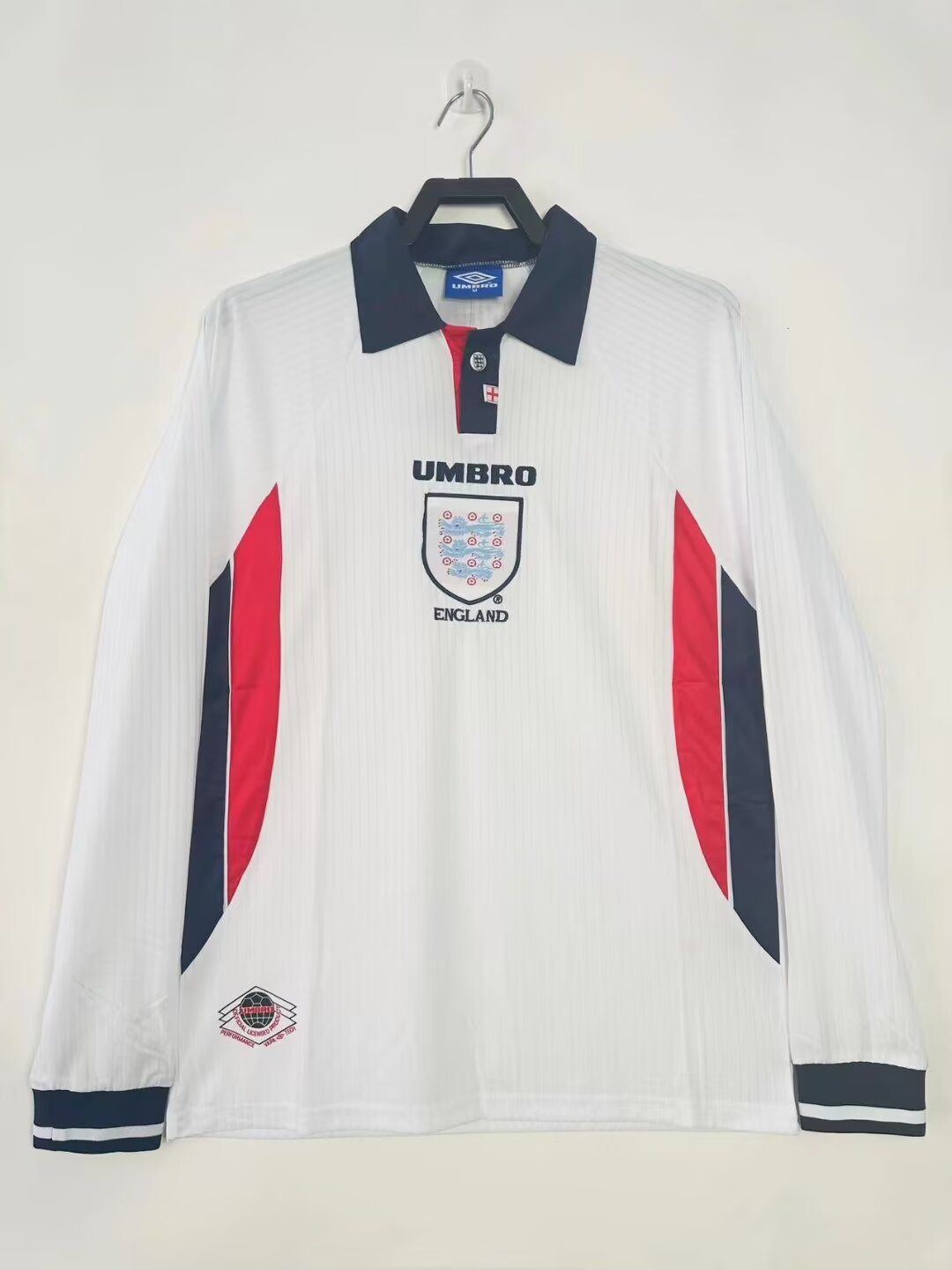 1998 England Home Long Sleeve Retro Jersey 1