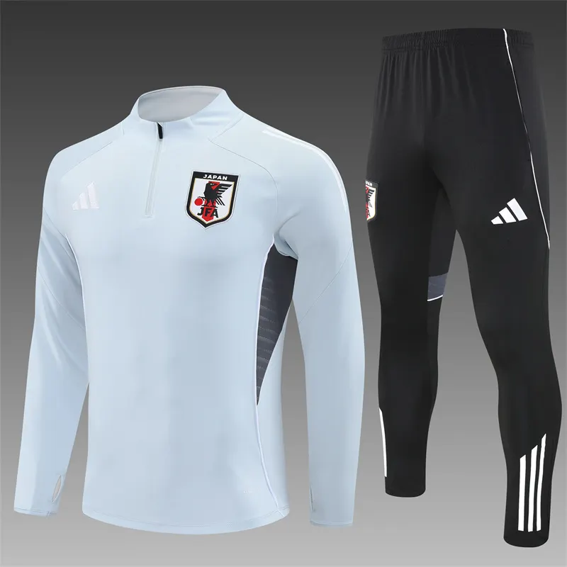 2025-26 Japan Light Grey Half-Zip Training Jersey 1