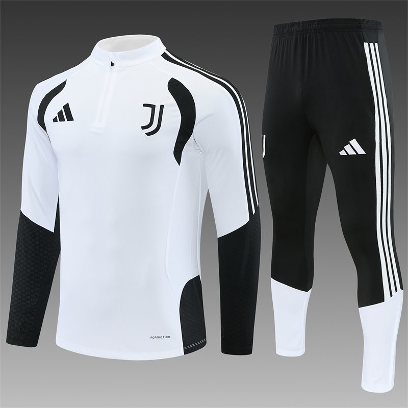 2026-27 Juventus White Half-Zip Long-Sleeve Training Kit 1