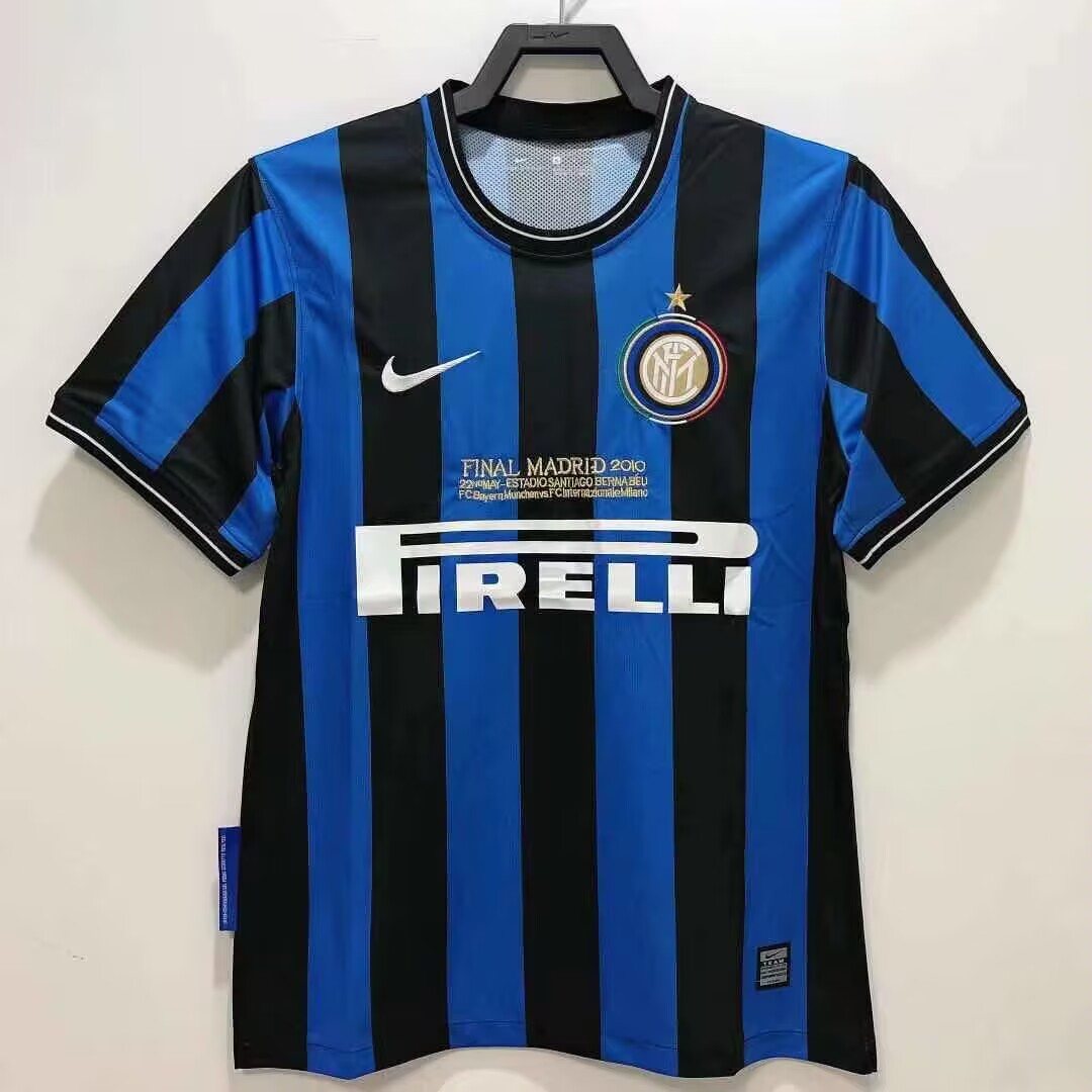 2010 Inter Milan home blue and black retro jersey 1